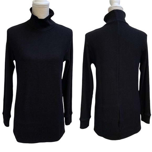 Monrow Rib Knit Mockneck Tunic Top NWT - Picture 2 of 9